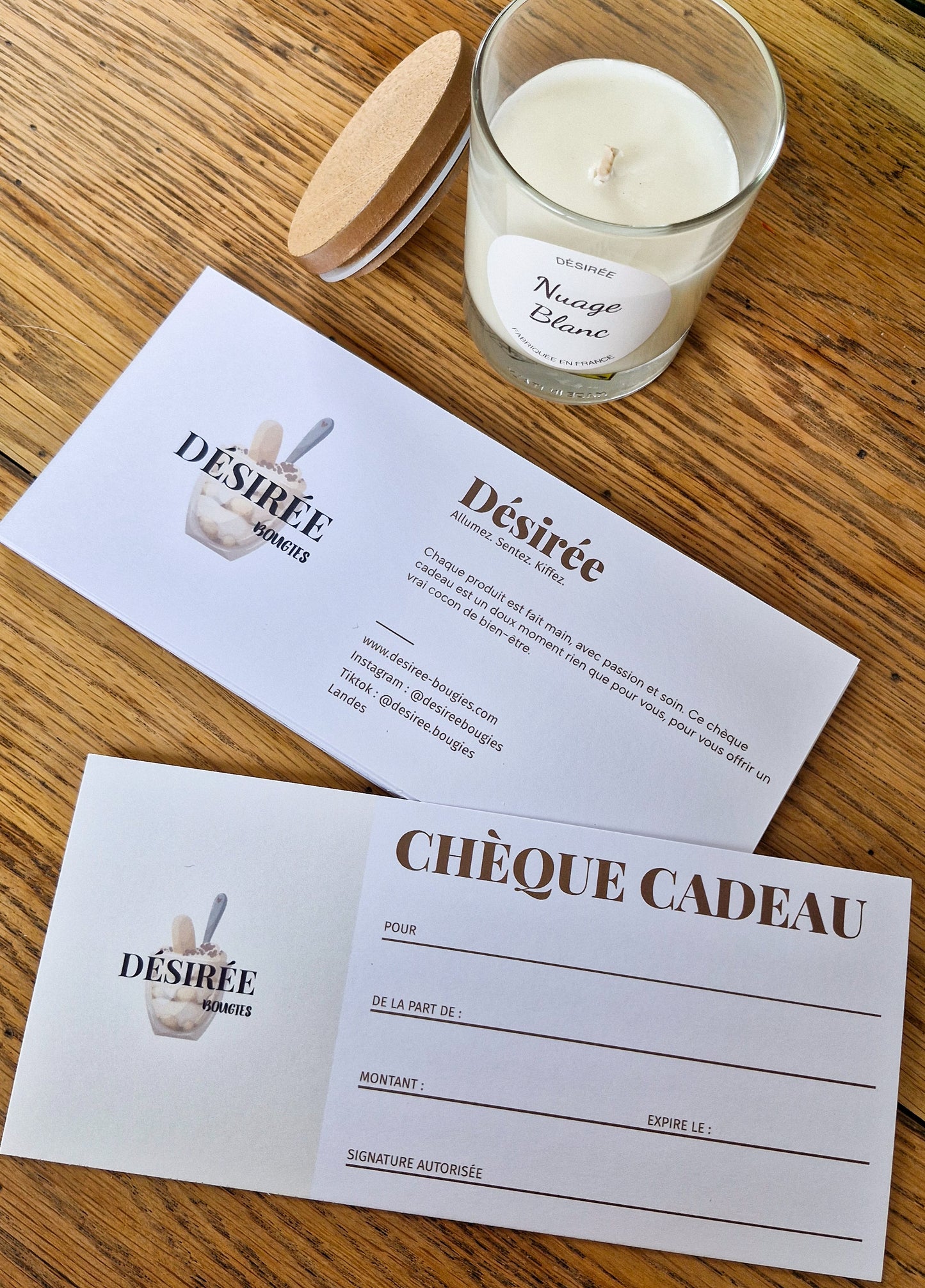 Chèque Cadeau Désirée