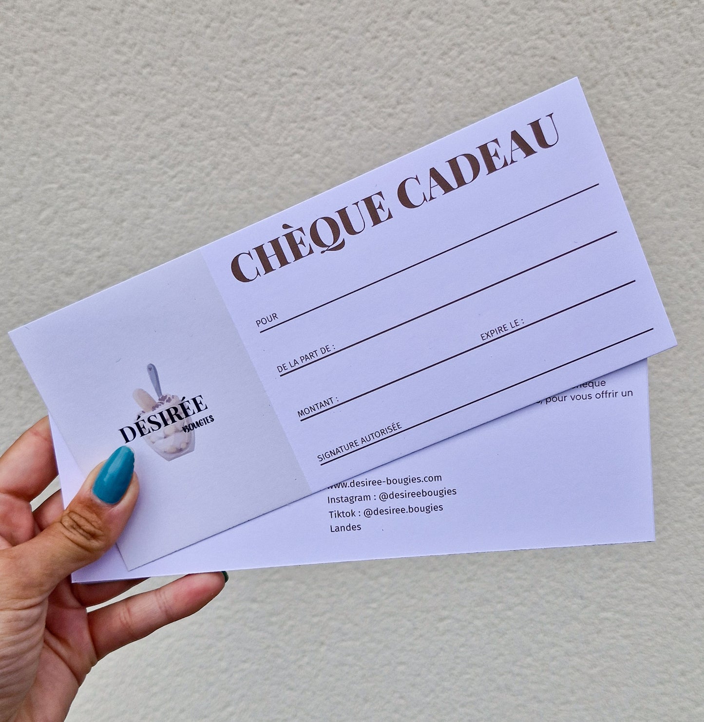 Chèque Cadeau Désirée