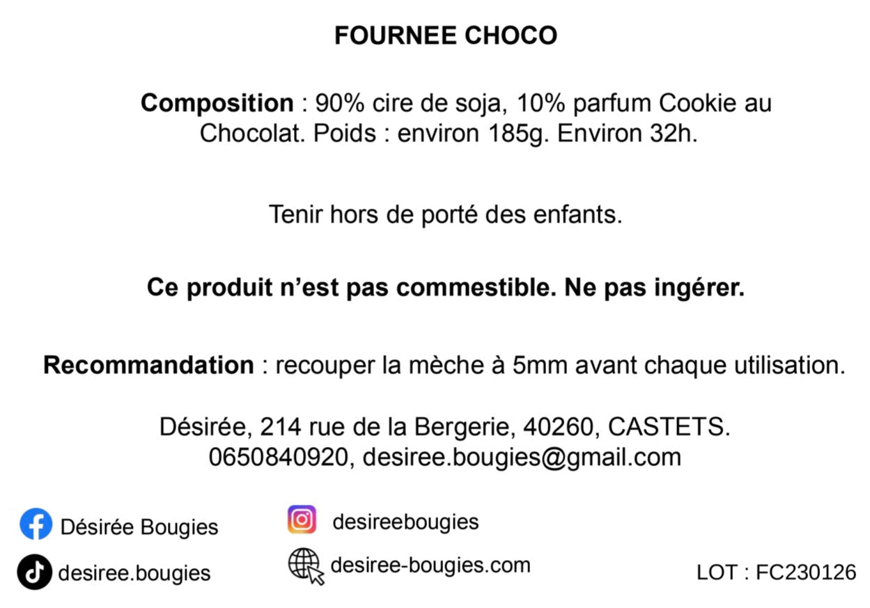 Bougie gourmande - Cookie chocolat