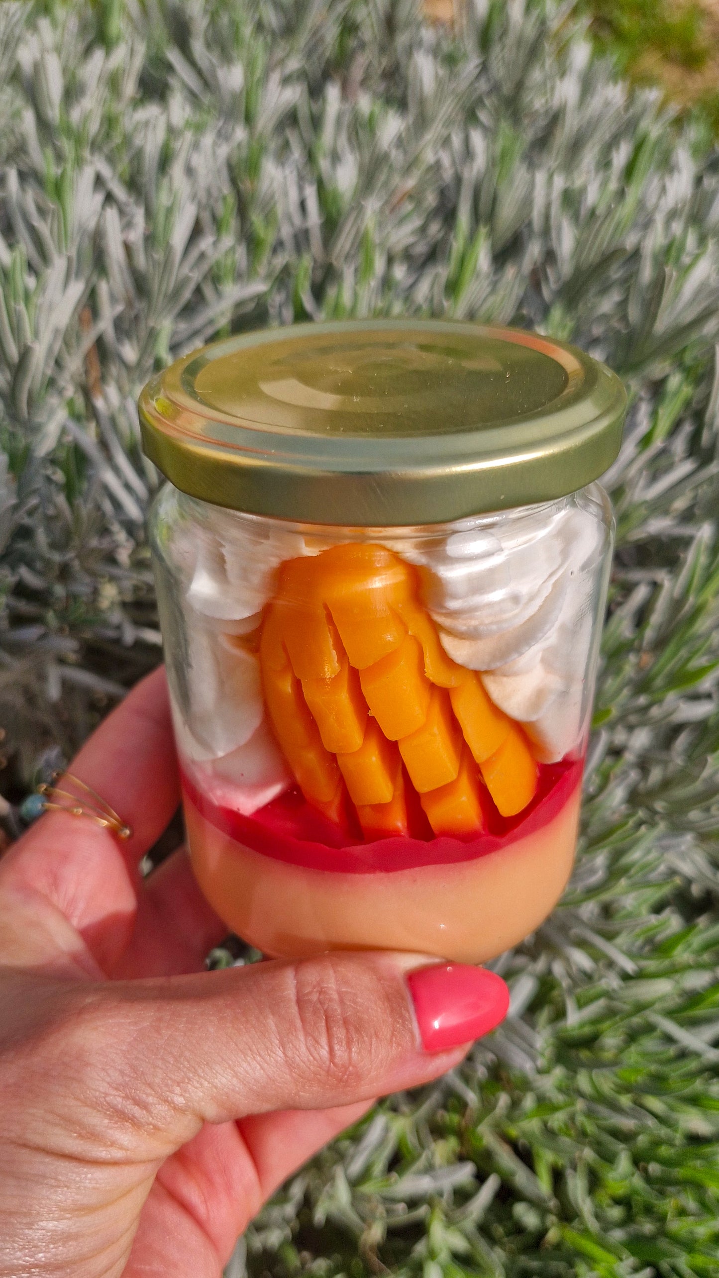 Bougie parfumée Mangue Papaye – Bougie gourmande artisanale exotique