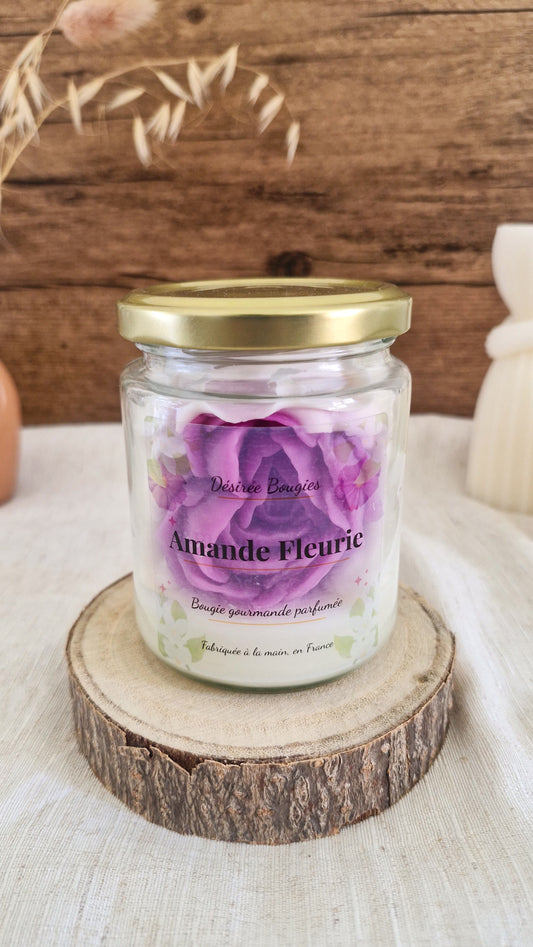 Bougie parfumée Amande Fleurie – Bougie gourmande artisanale