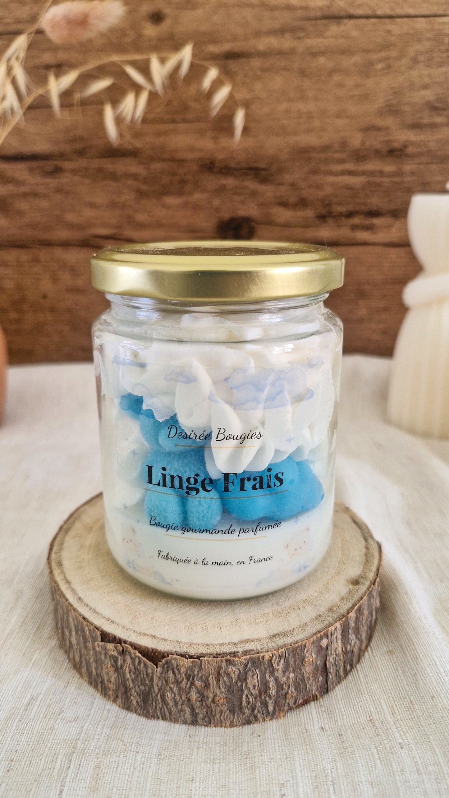 Bougie parfumée Adoucissant – Bougie gourmande artisanale