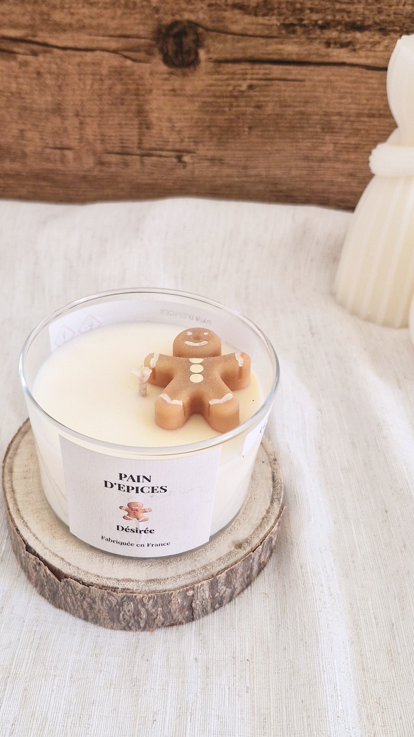 Bougie parfumée Pain d’Épices – Bougie artisanale de Noël
