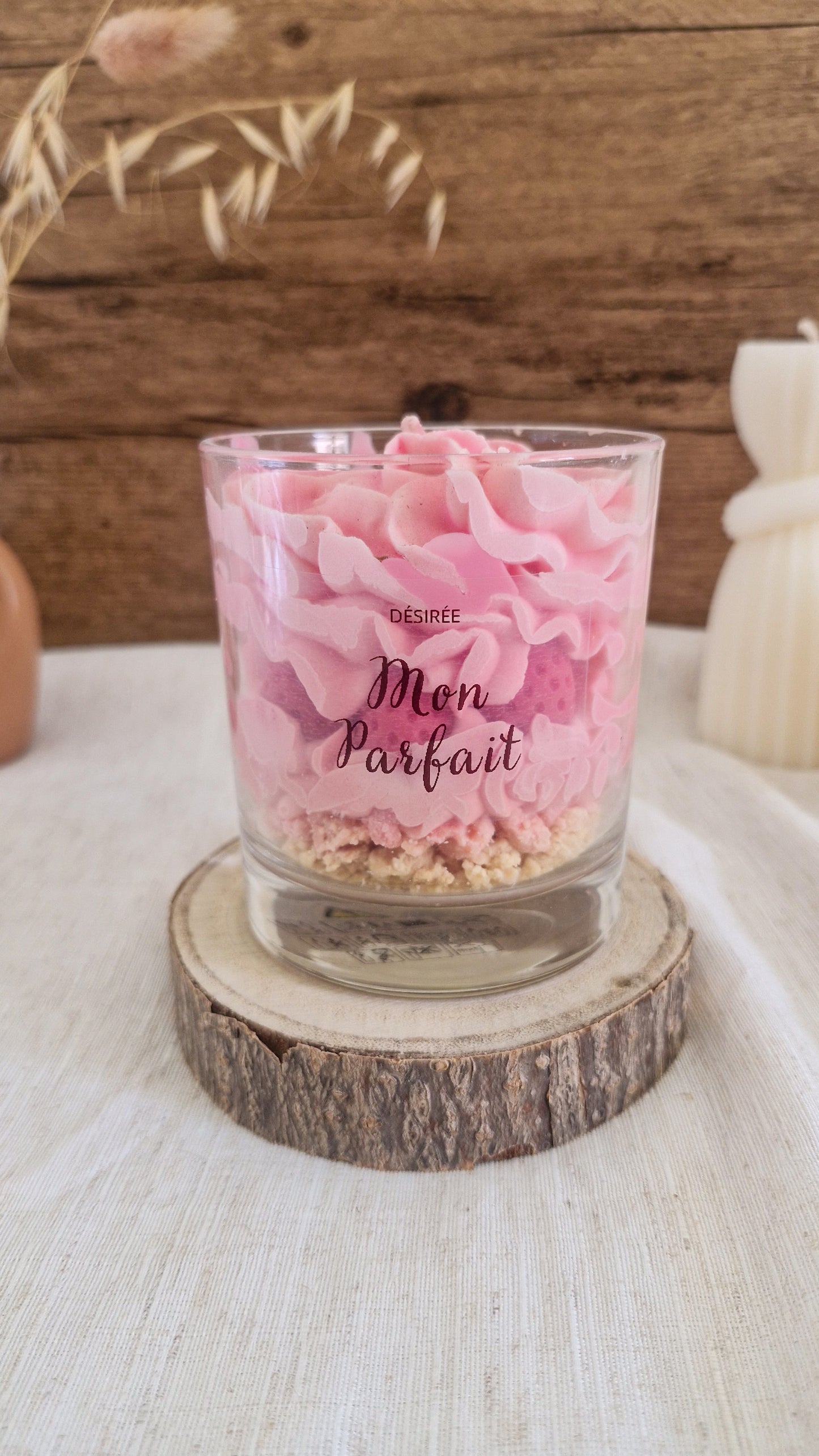 Bougie parfumée Fraise des Bois – Bougie gourmande artisanale