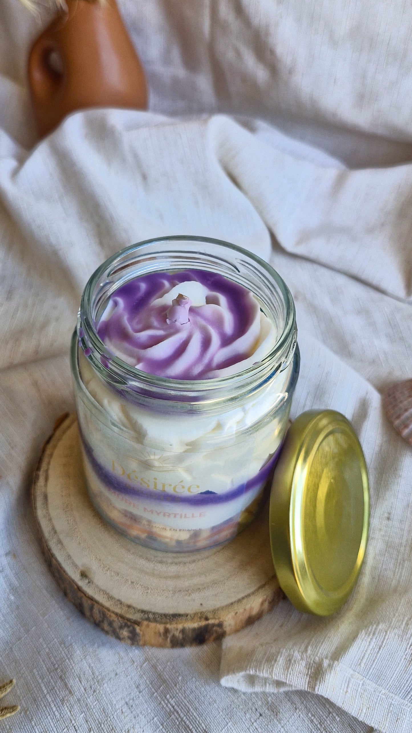 Bougie parfumée Mûre Myrtille – Bougie gourmande artisanale