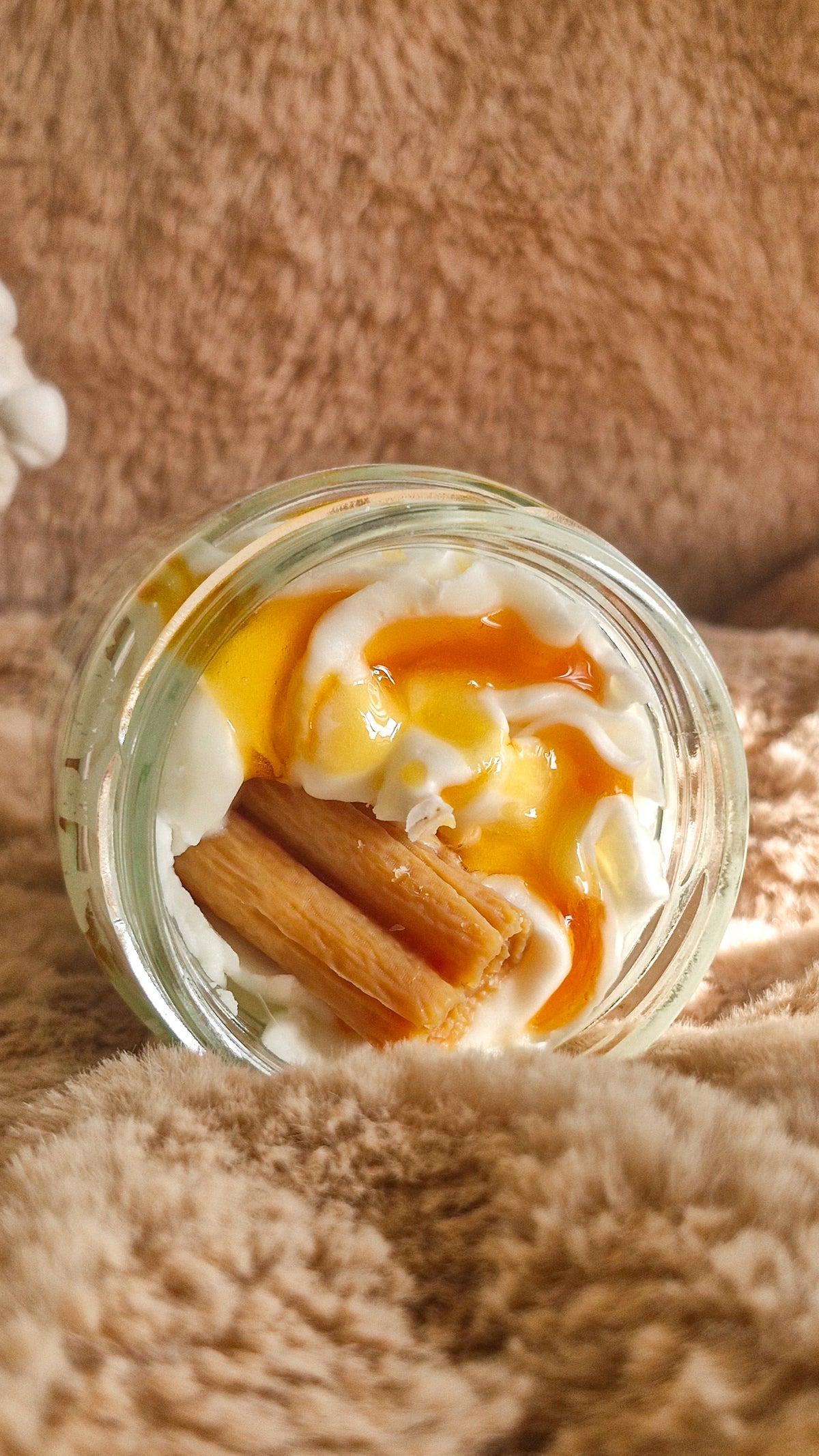 Bougie parfumée Pomme Cannelle – Bougie gourmande artisanale