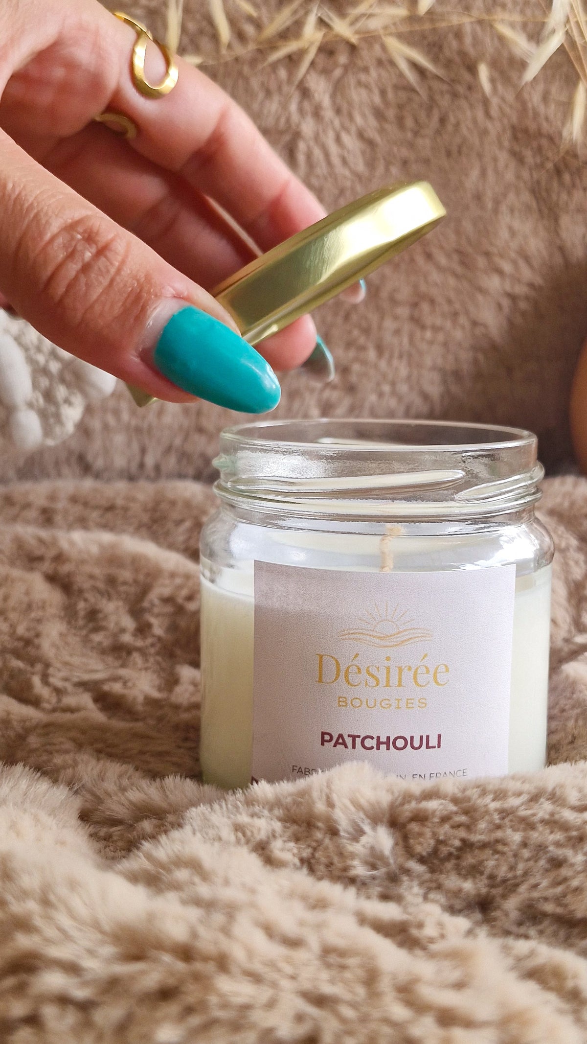 Bougie parfumée Patchouli – Bougie artisanale boisée