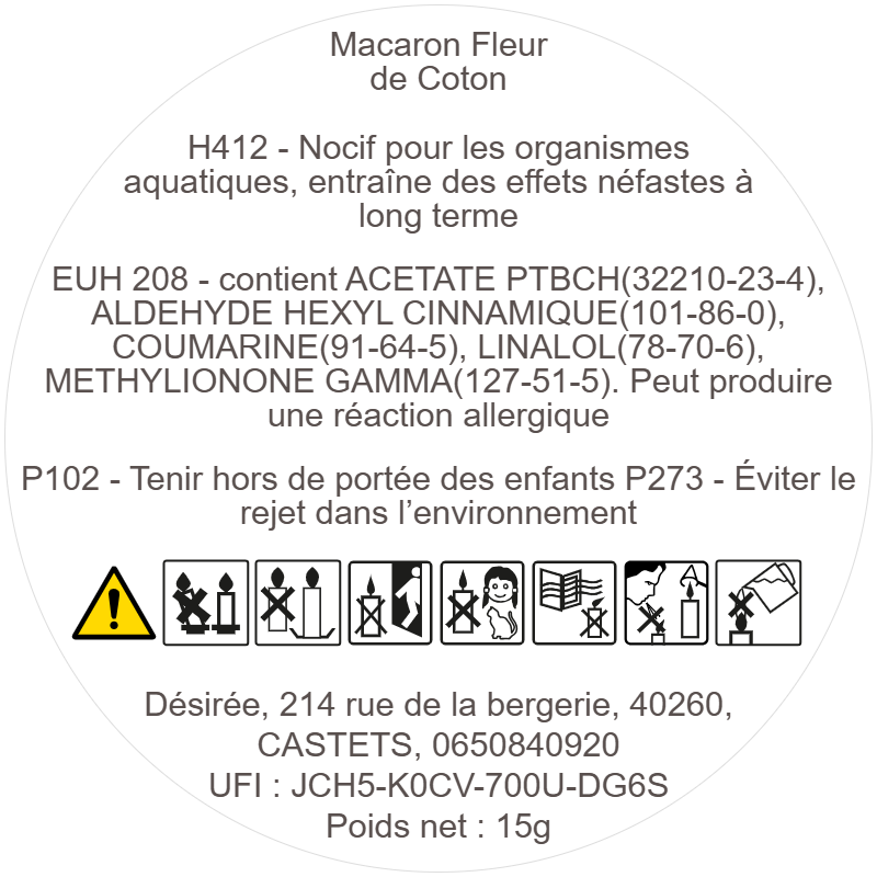 Macaron Fleur de Coton